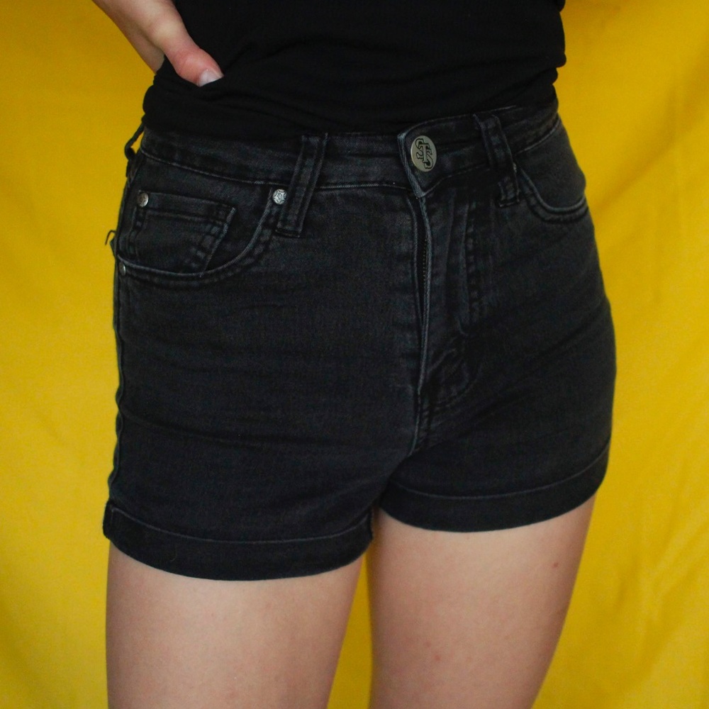 STS BLUE Black High Waisted Shorts